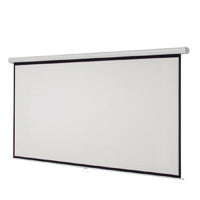 PANTALLA PROYECCION MANUAL MULTIMEDIA SCREEN MSC-221, 100 PULGADAS DIAGONAL, MEDIDA 221 CM X 124 CM, FORMATO 16:9, COLOR BLANCO MATE, PARA COLGAR O PARED
