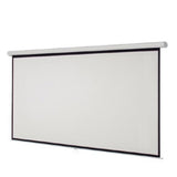 PANTALLA PROYECCION MANUAL MULTIMEDIA SCREEN MSC-221, 100 PULGADAS DIAGONAL, MEDIDA 221 CM X 124 CM, FORMATO 16:9, COLOR BLANCO MATE, PARA COLGAR O PARED