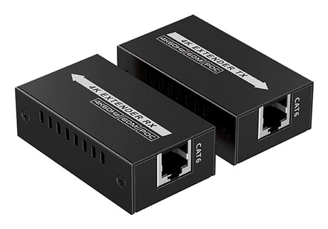 Saxxon LKV410P extensor de audio/video Transmisor y receptor AV Negro, 4096 x 2160 Pixeles, Alámbrico, HDCP