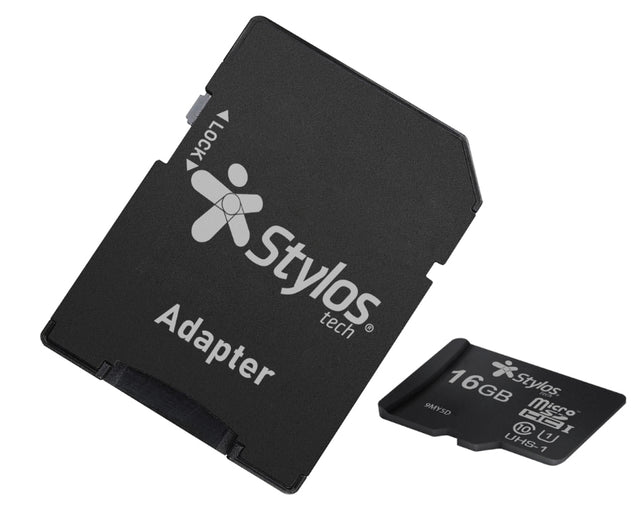 Memoria Stylos MicroSD 128GB UHS1 Clase 10 con adaptador Negro