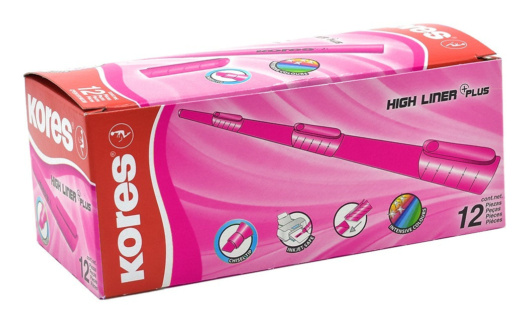Kores 36002 marcador 12 pieza(s) Punta de cincel Rosa