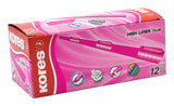 Kores 36002 marcador 12 pieza(s) Punta de cincel Rosa