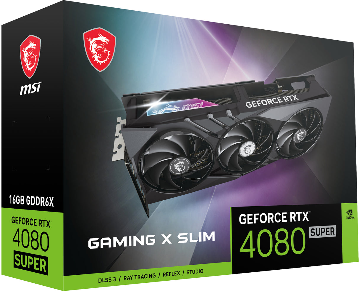 MSI GeForce RTX 4080 SUPER 16G GAMING X SLIM tarjetas gráficas Si 10240 NVIDIA GeForce RTX 4080 SUPER