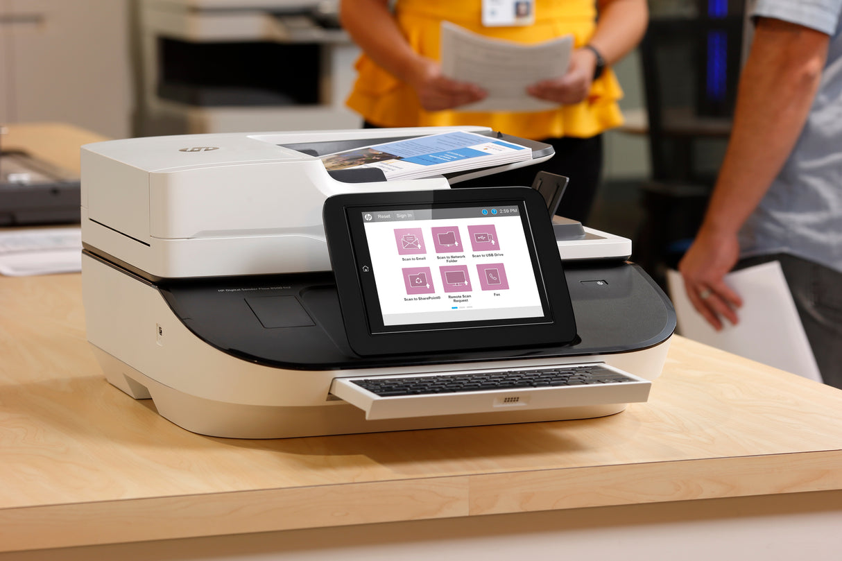 HP Digital Sender Flow 8500 fn2 Escáner de cama plana, LCD, Tocar, CSV