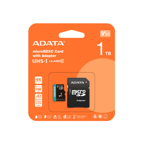 ADATA AUSDX1TUI3V30SA2-RA1 Memoria Flash 1 GB MicroSDXC 100 MB/s 85 MB/s