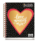 Scribe 2160 cuaderno y block 100 hojas Negro, Rosa, Amarillo