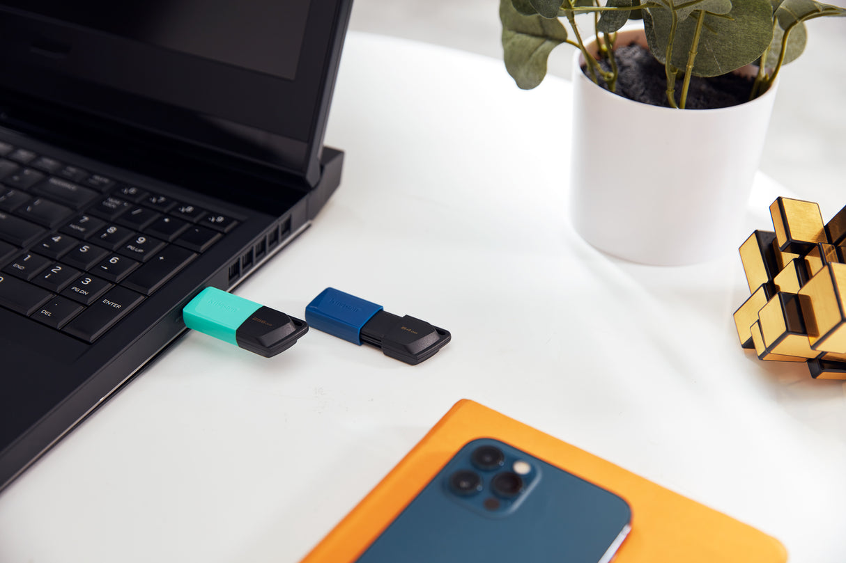 Kingston Technology 256GB USB3.2 Gen1 DataTraveler Exodia M (Negro + Turquesa) Memoria Flash 256 GB USB tipo A 3.2 Gen 1 (3.1 Gen 1) Deslizar