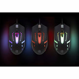 R-Go Tools Mouse Gaming óptico cableado USB con iluminación LED RGB Ratones Juego USB tipo A Óptico