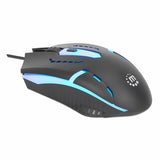 R-Go Tools Mouse Gaming óptico cableado USB con iluminación LED RGB Ratones Juego USB tipo A Óptico