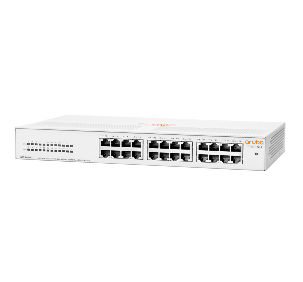 HPE Aruba Networking Networking Instant On Switch 24p Gigabit 1430, No administrado, Gigabit Ethernet (10/100/1000), Bid