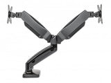 Manhattan Soporte de escritorio, de aluminio, con pistón de gas, para dos monitores Monitor Negro