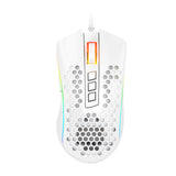 REDRAGON M988-RGB STORM ELITE WHITE, Mouse Optico HoneyComb Blanco, Diestro, USB tipo A, 32000 DPI