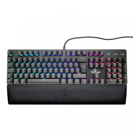Yeyian YKM-ERGB-01 teclado Juego USB QWERTY Español Negro, Tamaño completo (100%), Alámbrico, Interruptor mecánico