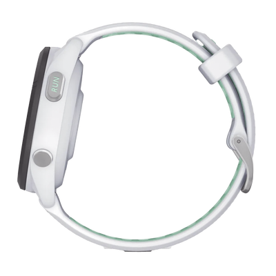 10-02810-04 - Forerunner® 265S, Bisel negro con carcasa en blanco y correa de silicona en blanco/verde