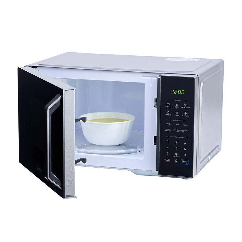 Midea MMDX11S2MG microondas Plata Solo microondas Mostrador 31 L, Pantalla incorporada, Botones