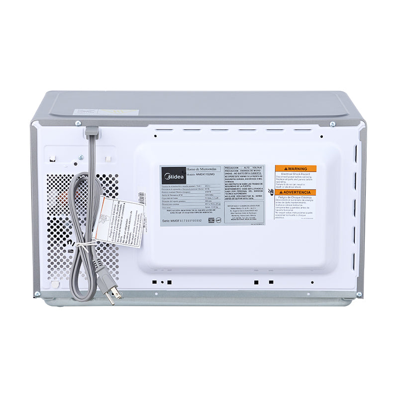 Midea MMDX11S2MG microondas Plata Solo microondas Mostrador 31 L, Pantalla incorporada, Botones