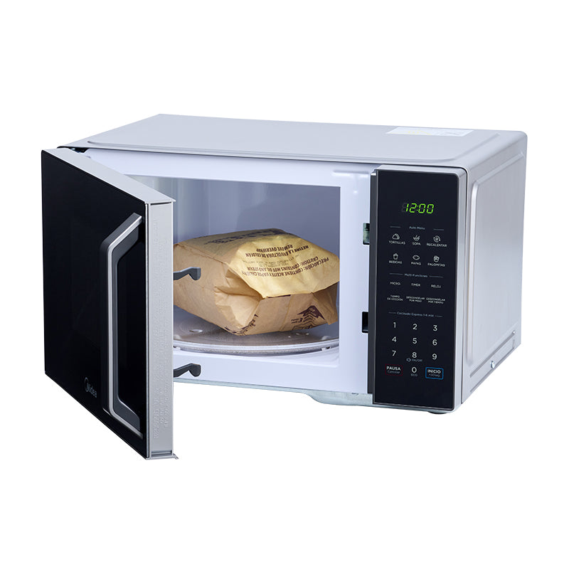 Midea MMDX11S2MG microondas Plata Solo microondas Mostrador 31 L, Pantalla incorporada, Botones