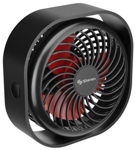 Steren FAN-120 ventilador Negro, Ventilador con aspas para el hogar, Mesa, 3700 RPM