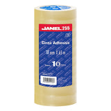 Janel 2551865200 cinta adhesiva 65 m Polipropileno (PP) Transparente 10 pieza(s)