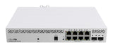 CSS610-8P-2S+IN, Switch 8 EthGb PoE 802.3af/at 140W, 2 SFP+ p/rack, SwitchOS Lite