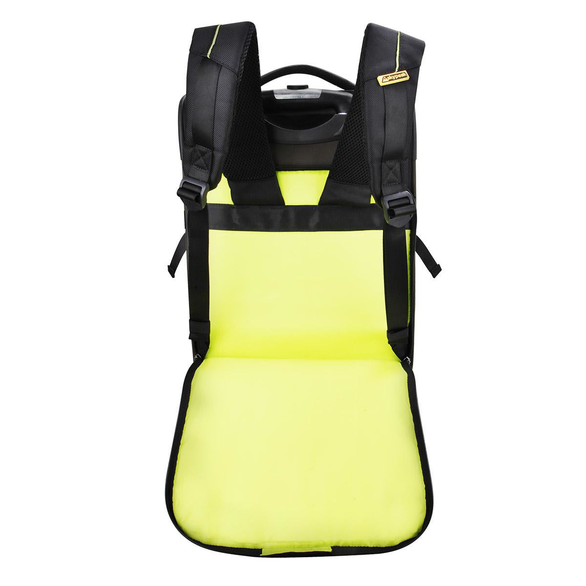 Skypeak TUN-2002210401BK equipaje Tranvía Negro 83.7 L, 2 rueda(s), 4 bolsillos, Bolsa delantera