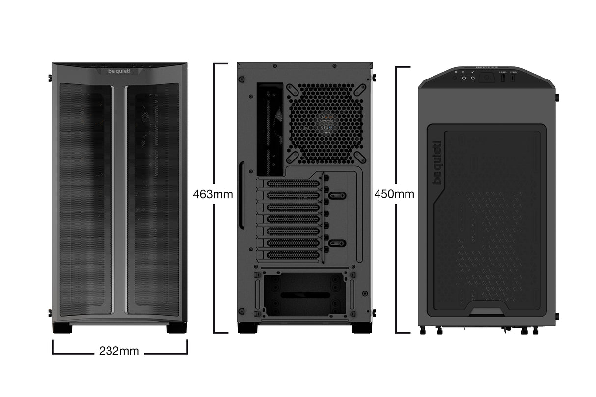 be quiet! PURE BASE 500 FX Black carcasas ordenador Midi Tower PC Negro ATX, micro ATX, Mini-ITX