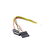 CABLE DOBLE DE CORRIENTE SATA / COMPATIBLE CON DVRS EPCOM Y HIKVISION / 15 CM DE LONGITUD