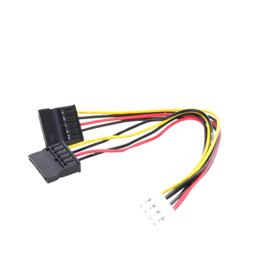 CABLE DOBLE DE CORRIENTE SATA / COMPATIBLE CON DVRS EPCOM Y HIKVISION / 15 CM DE LONGITUD