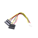 CABLE DOBLE DE CORRIENTE SATA / COMPATIBLE CON DVRS EPCOM Y HIKVISION / 15 CM DE LONGITUD