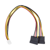 Cable Doble de Corriente SATA / Compatible con DVR's epcom / HIKVISION / 25 cms de Longitud