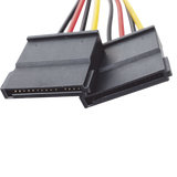 Cable Doble de Corriente SATA / Compatible con DVR's epcom / HIKVISION / 25 cms de Longitud