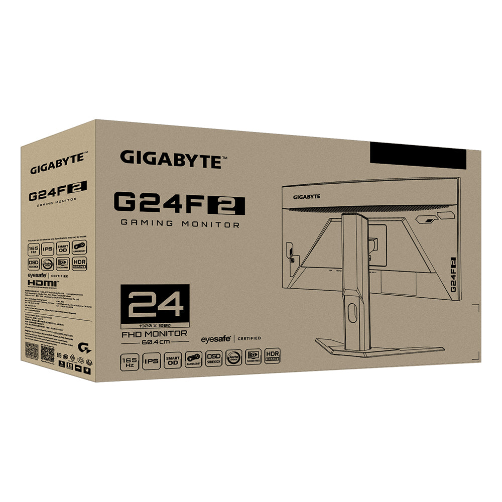 GIGABYTE G24F 2 Monitor 60,5 cm (23.8") 1920 x 1080 Pixeles Full HD Edge LED Negro