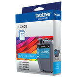 Brother LC402CS cartucho de tinta 1 pieza(s) Original Rendimiento estándar Cian