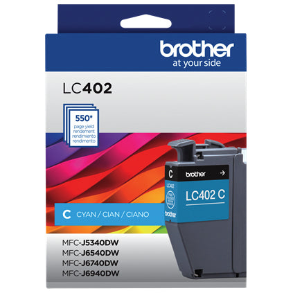 Brother LC402CS cartucho de tinta 1 pieza(s) Original Rendimiento estándar Cian