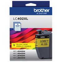 CARTUCHO DE TINTA BROTHER LC402XLY AMARILLO ALTO RENDIMIENTO 1500 PGS P/J6940DW