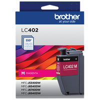 CARTUCHO TINTA BROTHER BRO-LC402M MAGENTA RENDIMIENTO 550 PAGINAS P/J6940DW