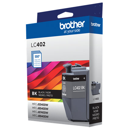 Brother LC402BKS Cartucho de Tinta 1 pieza(s) 1 550 páginas Original