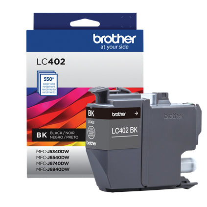 Brother LC402BKS Cartucho de Tinta 1 pieza(s) 1 550 páginas Original