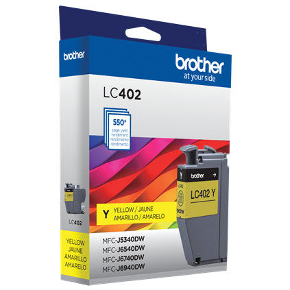 Brother LC402YS cartucho de tinta 1 pieza(s) Original Rendimiento estándar Amarillo