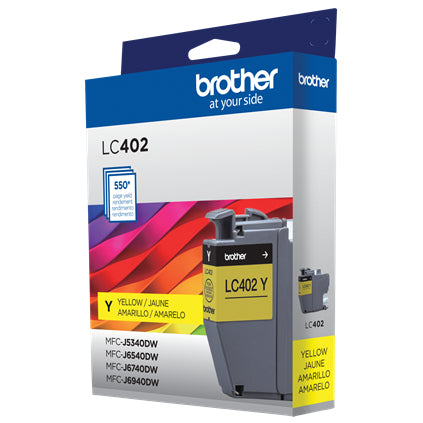 Brother LC402YS cartucho de tinta 1 pieza(s) Original Rendimiento estándar Amarillo