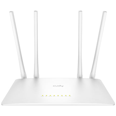 Cudy WR1200 router inalámbrico Ethernet rápido Doble banda (2,4 GHz / 5 GHz) Blanco, Wi-Fi 5 (802.11ac), Router de mesa