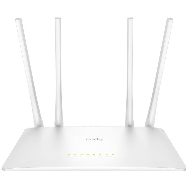 Cudy WR1200 router inalámbrico Ethernet rápido Doble banda (2,4 GHz / 5 GHz) Blanco, Wi-Fi 5 (802.11ac), Router de mesa