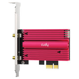 Cudy WE4000 tarjeta de red Interno WLAN / Bluetooth 2400 Mbit/s, Inalámbrico, PCI Express, Wi-Fi 6 (802.11ax)