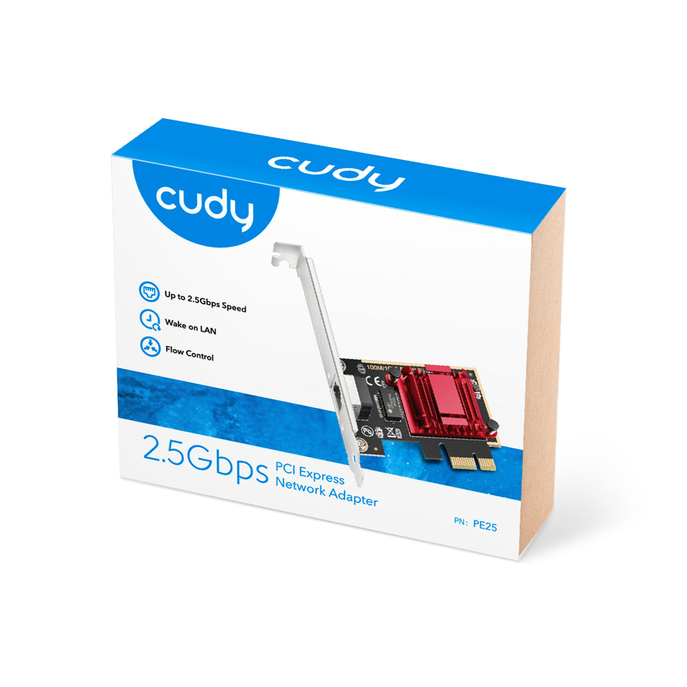 Cudy PE25 tarjeta de red Interno Ethernet, Alámbrico, PCI Express | Tarjetas de red