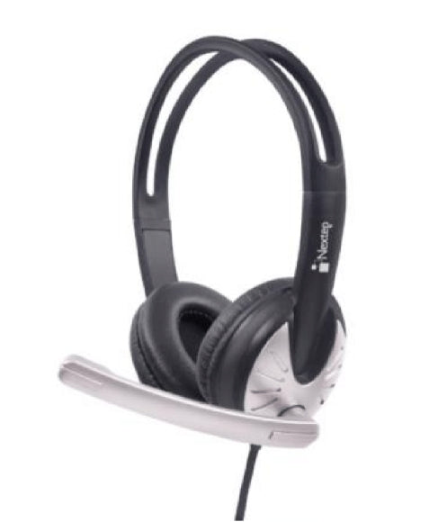 Nextep NE-425C auricular y casco Auriculares Alámbrico Diadema Llamadas/Música Negro, Blanco