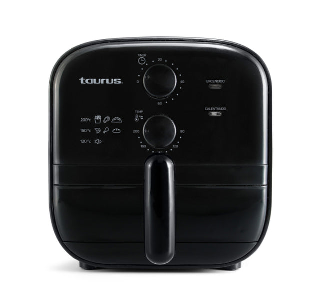 Taurus SUNSHINE Sencillo 1 L Independiente 750 W Freidora de aire caliente Negro, 200 °C