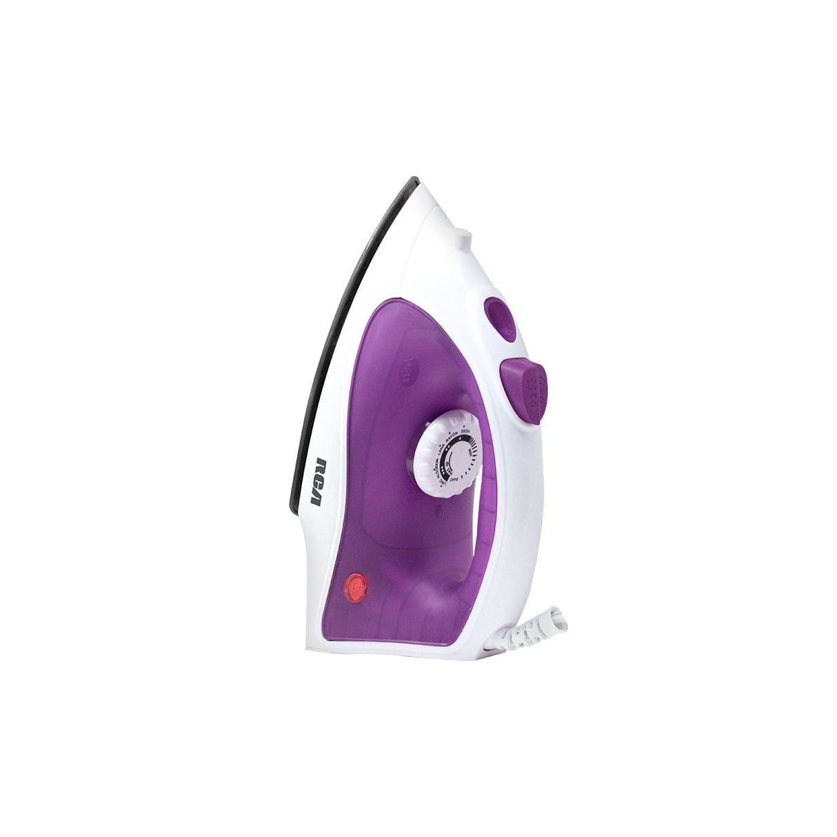 RCA RC-D508V plancha Plancha de vapor en seco Suela antiadherente 1200 W Violeta, Blanco, Giratorio
