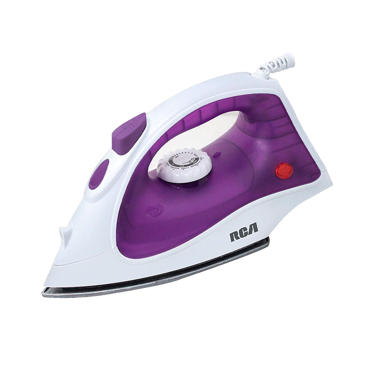 RCA RC-D508V plancha Plancha de vapor en seco Suela antiadherente 1200 W Violeta, Blanco, Giratorio