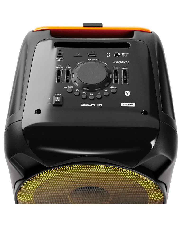 BOCINA DOLPHIN MOD. KP240 2X10" BT USB AUX MIC