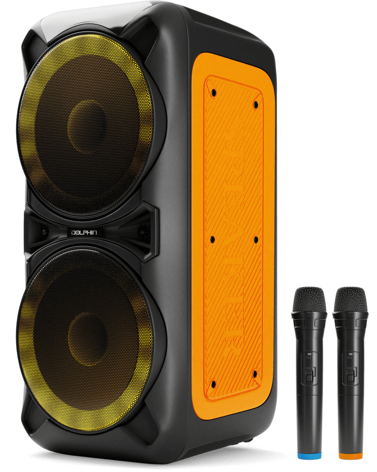 BOCINA DOLPHIN MOD. KP240 2X10" BT USB AUX MIC